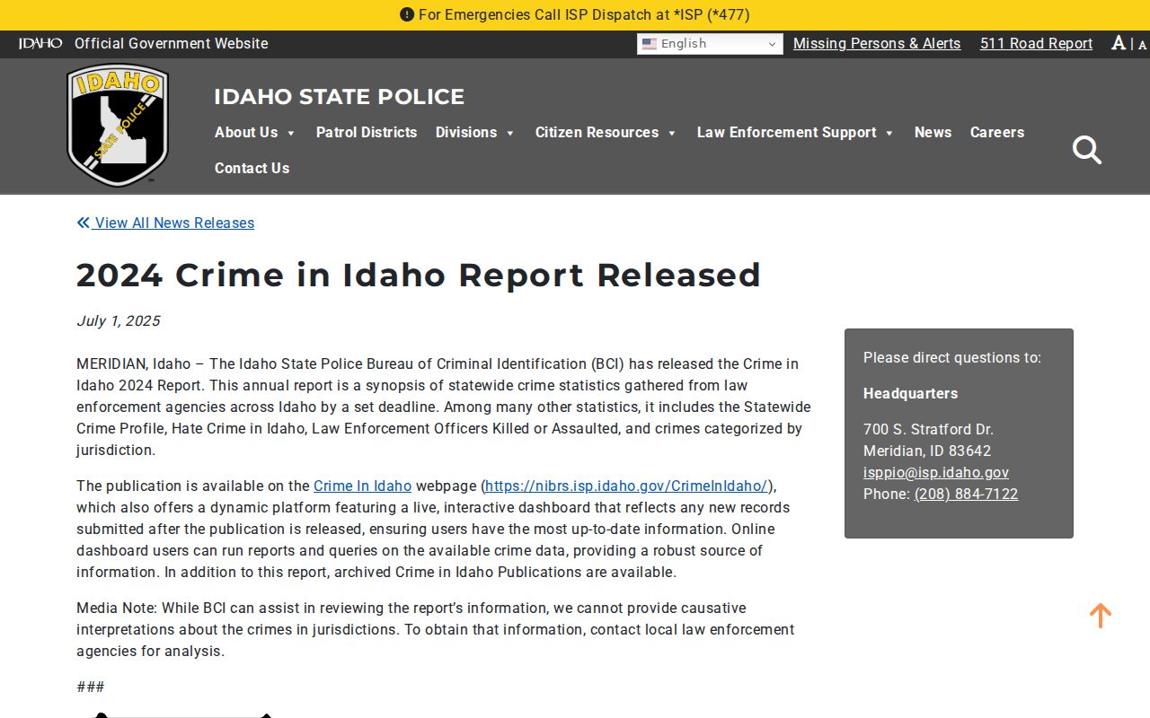 Bear Lake County arrest search 2024 crime report release