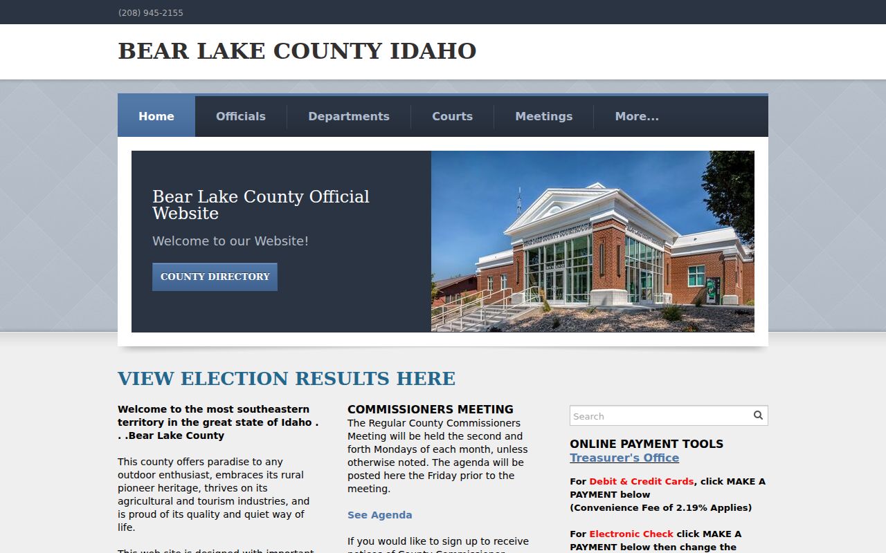 Bear Lake County criminal history county department homepage