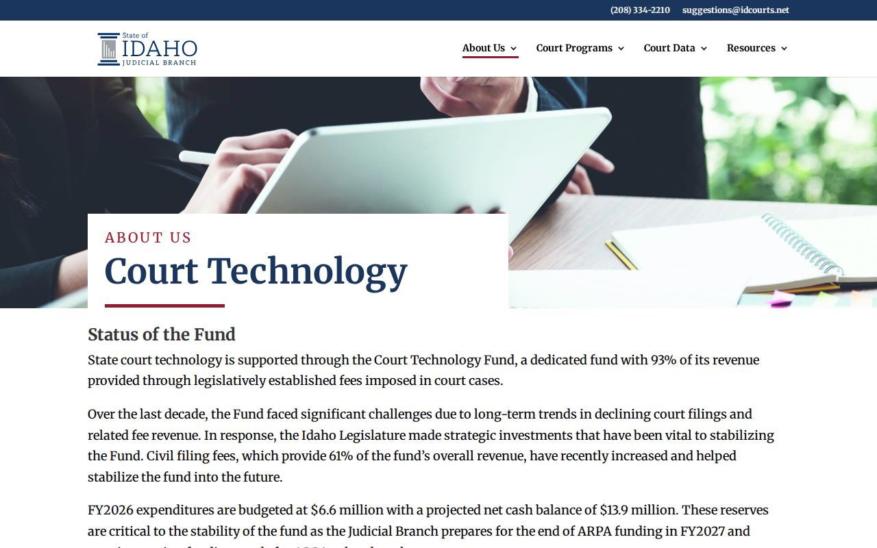 Bear Lake County court case technology report