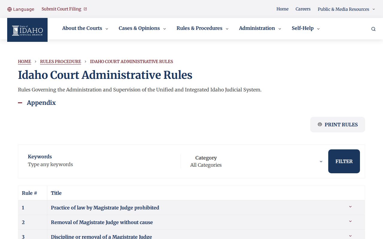 Bear Lake County criminal court case access rules