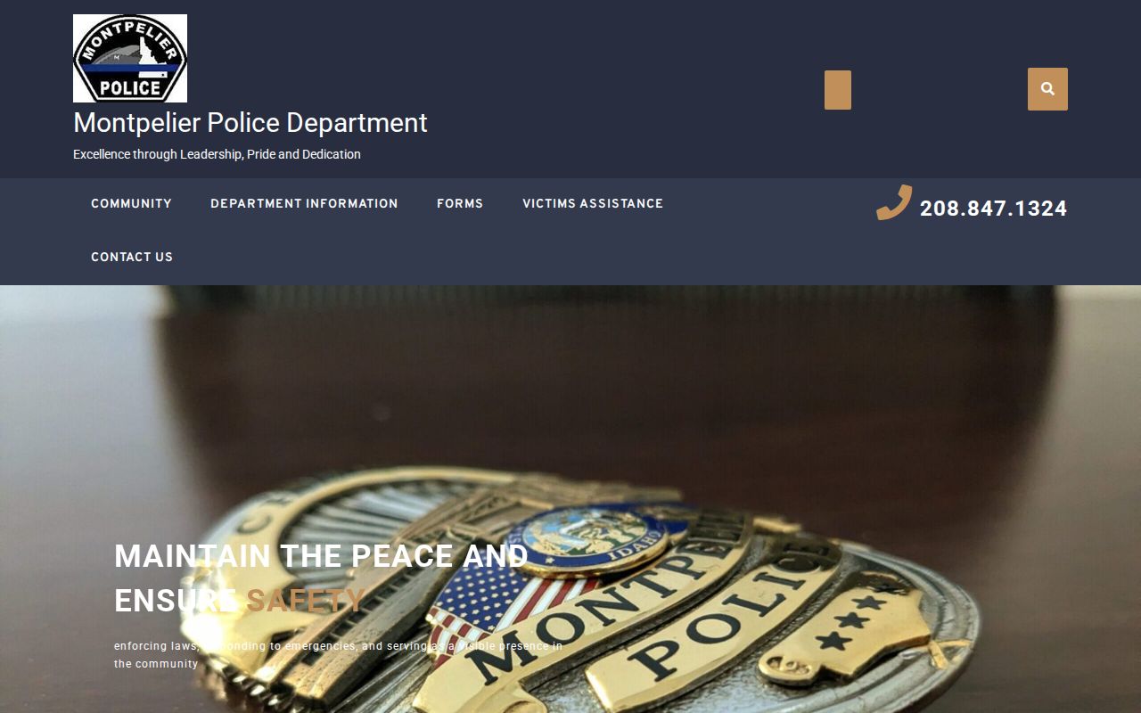 Montpelier criminal records police department
